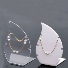 叶形有机玻璃项链展示台
