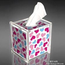 高档立方形有机玻璃纸巾盒